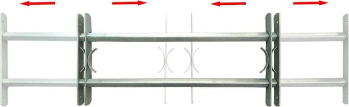 Produktbild Diverse Hardware Fenstergitter Verstellbar mit 2 Querstäben 500-650 mm
