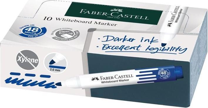 Produktbild Faber-Castell Marker Whiteboard W20 blau 10 Stück (Blau, 2 mm, 1 x)