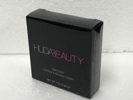 Huda Beauty Tantour Contour & Bronzer Cream Light Brown 0.38 Oz (Abbronzatura, Highlighter, 10.77 g)