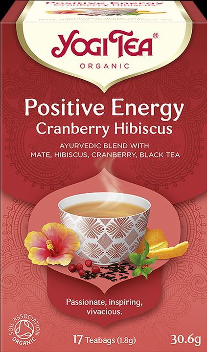 Actual product image Yogi Tea Positive Energy Cranberry Tea - Hibiscus (Positive Energy Cranberry Hibiscus) Organic (17 x 1.8 g) (30.60 g)