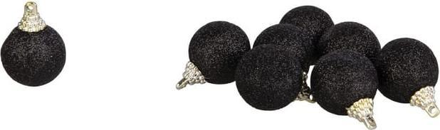 MICA Living Christmas tree baubles - unbreakable - black/silver - approx. 3 cm - 24 pieces (24 -part)