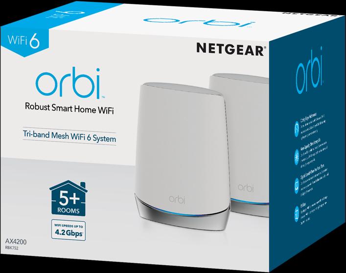 Productafbeelding Netgear Orbi WiFi 6 Mesh Systeem AX4200 (RBK752)