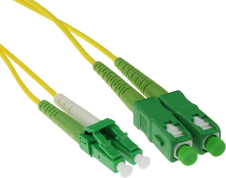 Image du produit Câble patch fibre LSZH monomode 9/125 OS2 duplex de 5 mètres avec connecteurs LC/APC8 et SC/APC8. (CAT6, 5 m)