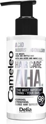 Actual product image Delia Cosmetics Cameleo Hair Care Aha. Nourishing Acid Emulsion For Weak And Brittle Hair 150Ml (150 ml, Liquid shampoo)