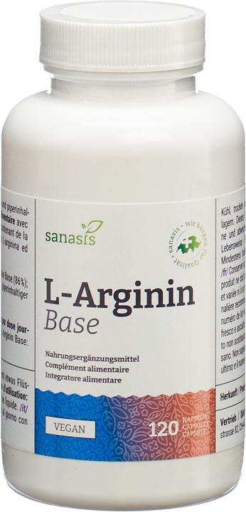 Sanasis L-Arginin Base Kapsel (120 Stück, Kapseln, 119 g)