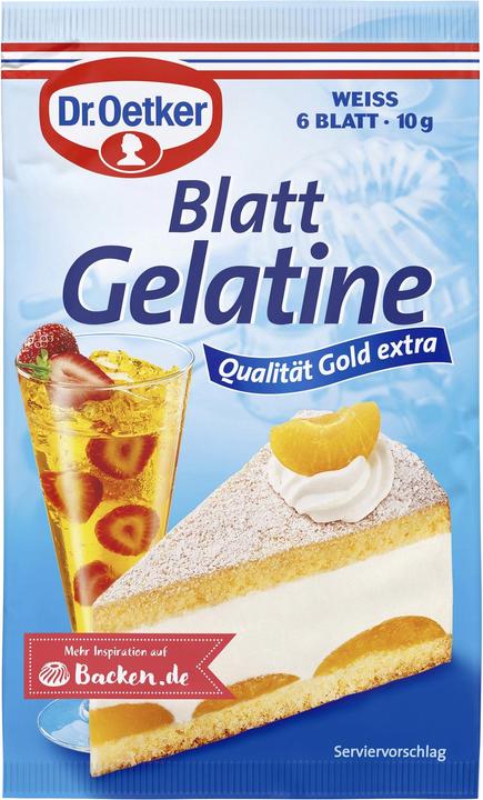 Produktbild Dr. Oetker Blattgelatine Weiss (10 g)