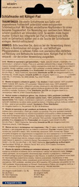 Produktbild dm ebelin Schlafmaske mit Gel-Pad (Schlafmaske)