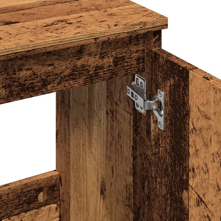 Image du produit VidaXL Waschbeckenunterschrank Unterschrank Badschrank Badmöbel Altholz-Optik (58 x 33 x 60 cm)