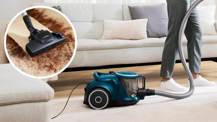 Actual product image Bosch Hausgeräte Series 6, Bagless Vacuum Cleaner, ProFamily, Blue, BGC41XFMLY