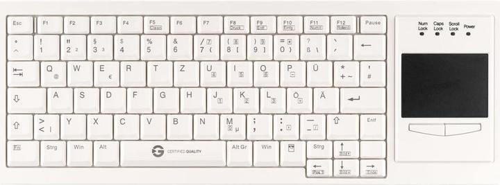 Image du produit Gett Cleantype Xtra Touch Clavier avec touchpad USB couleur blanc Mise en page FR (DE, Filaire)
