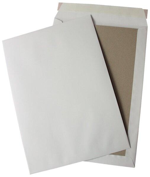 Produktbild Büroring Versandtasche DIN B4, ohne Fenster, haftklebend, Papprückwand, 110g/qm, weiss, 125 Stück (125 x)