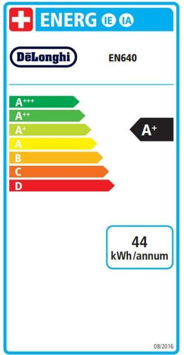 Energy Label De'Longhi Nespresso Gran Lattissima (NESPRESSO Original)