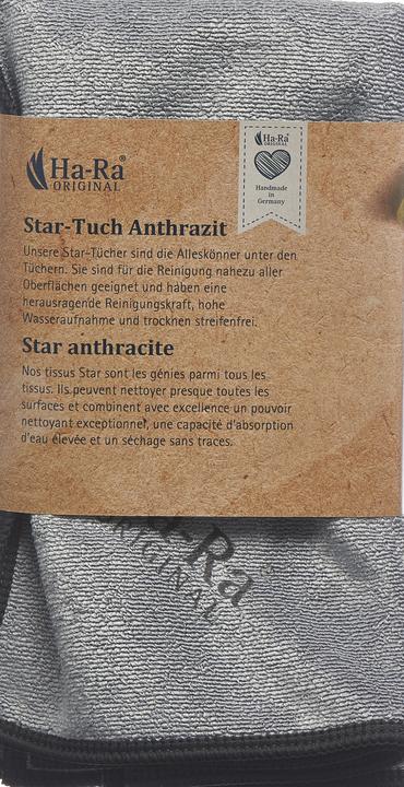 Actual product image Ha-Ra Star cloth anthracite (1 pcs.)