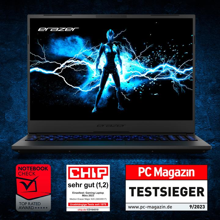Produktbild Medion Erazer Major X20 i9 32 N W11H 30035517 (16", Intel Core i9-13900HX, 32 GB, 2000 GB, DE)