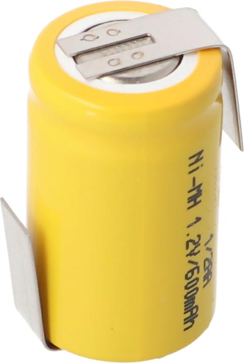 Immagine prodotto AccuCell Akku 1/2AA mit Lötfahnen Z-Form (1 pz., 600 mAh, Batteria + Caricabatterie)