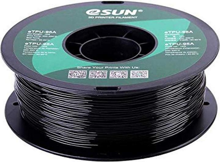 Image du produit eSUN eTPU-95A 1,75mm Black 1kg Filament 3D (TPU, 1.75 mm, 1000 g, Noir)