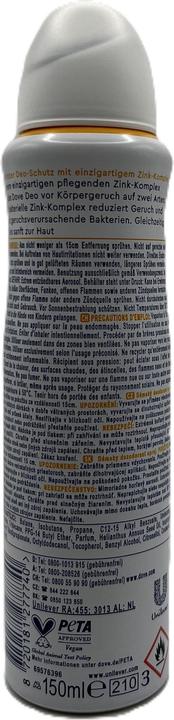 Actual product image Dove Citrus and Peach Deodorant 150 ml (Spray, 150 ml)