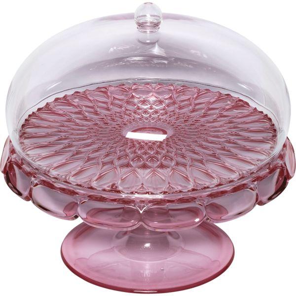 Produktbild Guzzini VANITY Kuchenplatte mit Fuss und Haube Flamingo pink