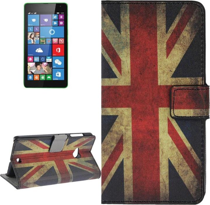 Produktbild König Design Handyhülle Tasche für Handy Microsoft Lumia 535 Retro Fahne England (Microsoft Lumia 535)