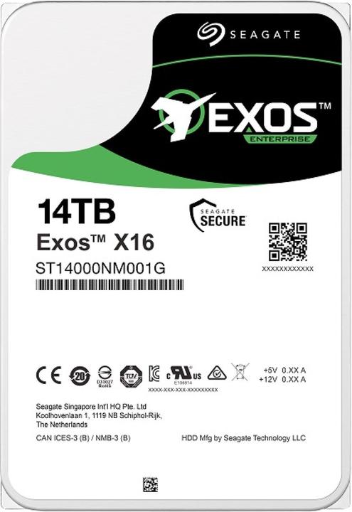 Productafbeelding Seagate Exos X16 (14 TB, 3.5", CMR)