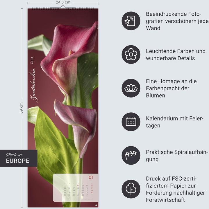 Produktbild Magic Flowers Vertical Kalender 2026 (24,5 x 69 cm, Harter Einband, Deutsch)