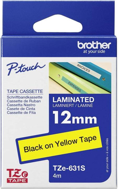 Produktbild Brother TZE-631S LAMINATED TAPE 12 MM (1.20 cm, Gelb)