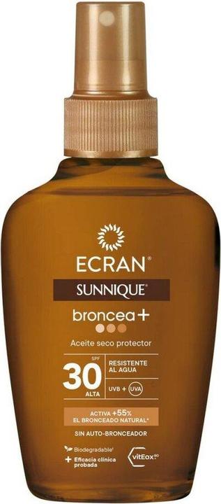 Image du produit Ecran Sunnique Brume Soyeuse Huile sèche protectrice Spf30 100ml (Huile solaire, SPF 30, 100 ml)