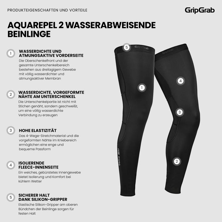 Immagine prodotto GripGrab Scaldamuscoli AquaRepel 2 resistenti all'acqua (S)