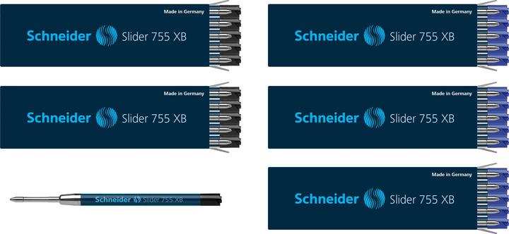 Actual product image Schneider Large capacity refill Slider 755XB assorted (Blue, Black)