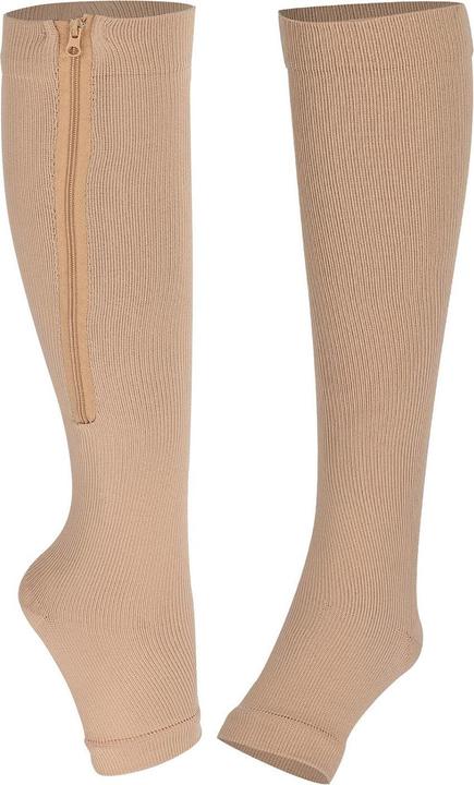 Image du produit JTI Zip Sox - chaussettes de compression avec fermeture éclair (lot de 2, L/XL)