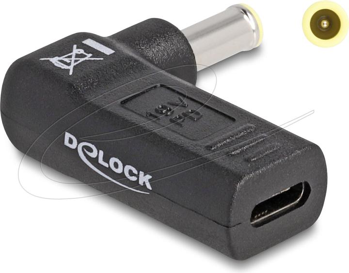 Delock Adattatore da USB-C a Samsung 5,5 x 3,0 mm con angolo di 90° (USB-C, 3.80 cm)