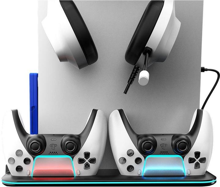Image du produit Canyon CS-51 - Support multifonctionnel pour PS5 Slim - avec refroidissement - charge 2 x gamepad - noir (PS5)