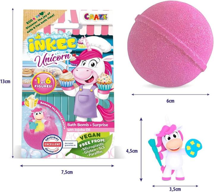 Image du produit Craze Inkee Surprise Badebombe Unicorn Professions