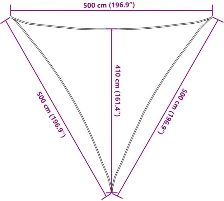 Image du produit VidaXL Voile d'ombrage 5x5x5 m 100% Polyester Oxford (5 x 5 x 5 m)