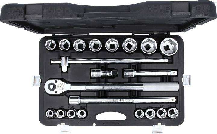 Produktbild KS Tools Steckschlüssel- Satz (32 mm, 19 mm, 24 mm, 50 mm, 41 mm, 22 mm, 23 mm, 21 mm, 27 mm, 35 mm, 46 mm, 26 mm, 30 mm, 38 mm, 29 mm, 36 mm)