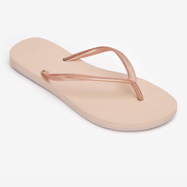 Olaian Women’s flip-flops - 500 Gold peach beige orange