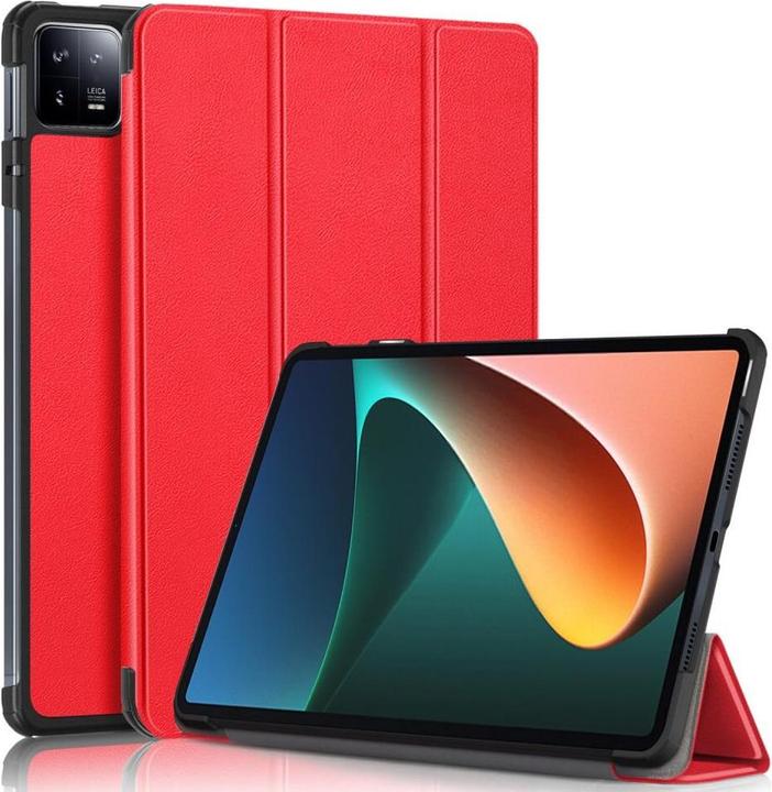 Actual product image Cover-Discount Xiaomi Pad 6 - Tri-fold Smart Case red (Xiaomi Pad 6, Xiaomi Pad 6 Pro)