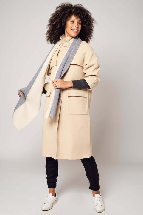 Actual product image Bellemere Coat Beige Wool Coat (One size)