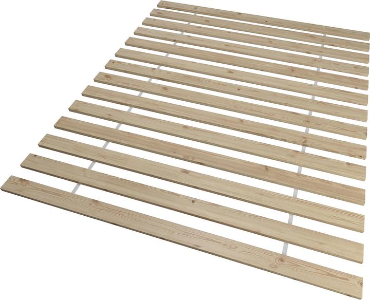 Actual product image Erst-Holz Solid lacquered pine double futon bed with mattress 140x200 on rigid slats 60.35-14M (140 x 200)