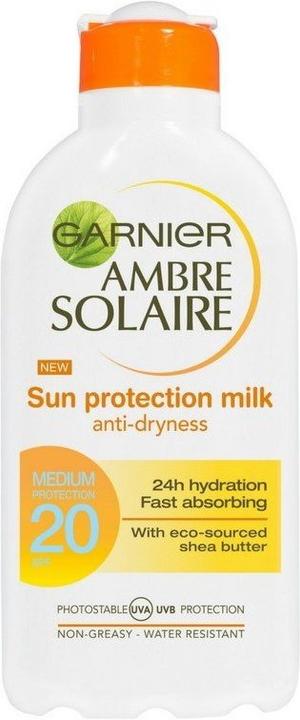 Garnier Ambre Solaire - Sun Protection Milk 200ml - SPF 20 (Sonnenmilch, SPF 20, 200 ml)
