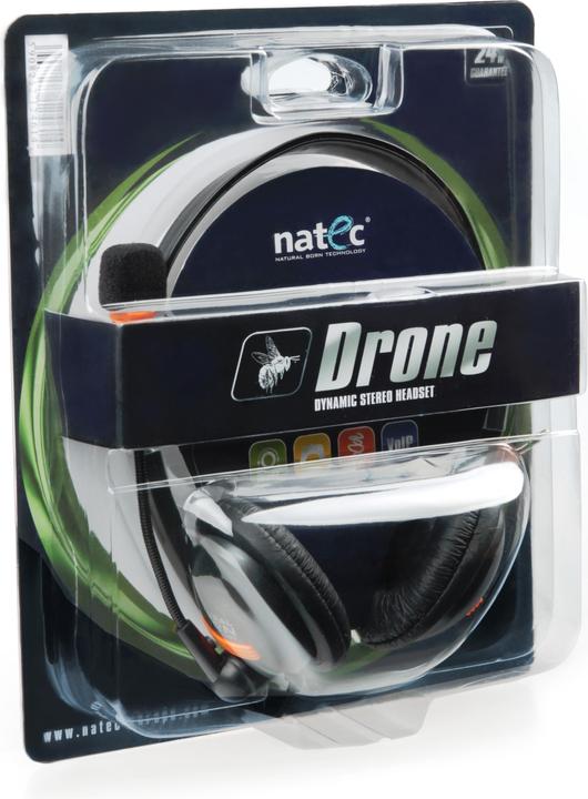 Actual product image Genesis NATEC NSL-0294 Natec Drone Headphones + Microphone, 2 x Mini Jack 3.5mm (Cable)