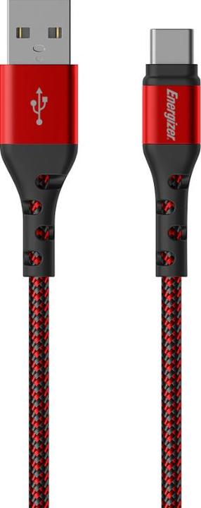Actual product image Energizer Metal / braided nylon cable - USB-C - 2 m, red (2 m)