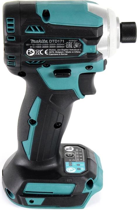 Actual product image Makita DTD 171 RG1 Battery impact wrench 18V 170 Nm 1/4" Brushless + 1x battery 6.0Ah + charger (Rechargeable battery operated)