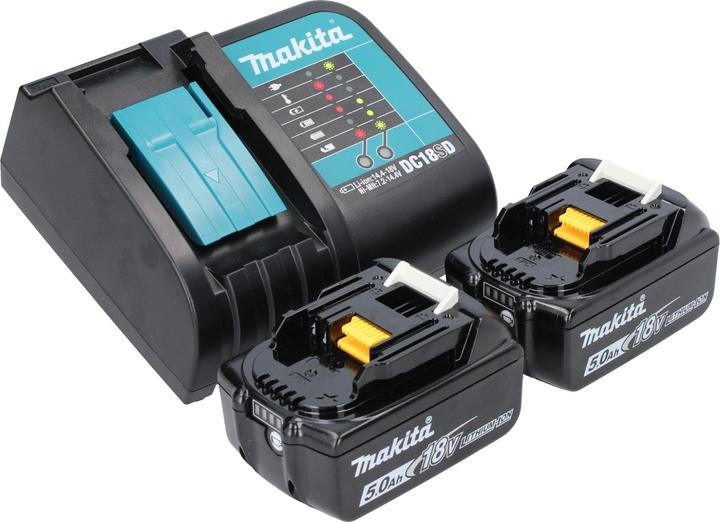 Productafbeelding Makita DDF 083 ST accuboormachine 18 V 40 Nm 1/4" borstelloos + 2x oplaadbare accu 5.0 Ah + lader (Oplaadbare batterij)