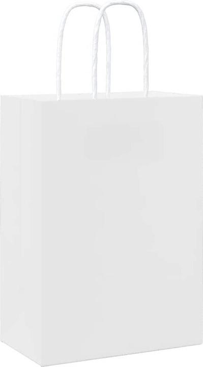 Actual product image VidaXL Kraft paper bags 50 pcs. with handle white 15x8x21 cm paper bag (Gift bag, 50 x)