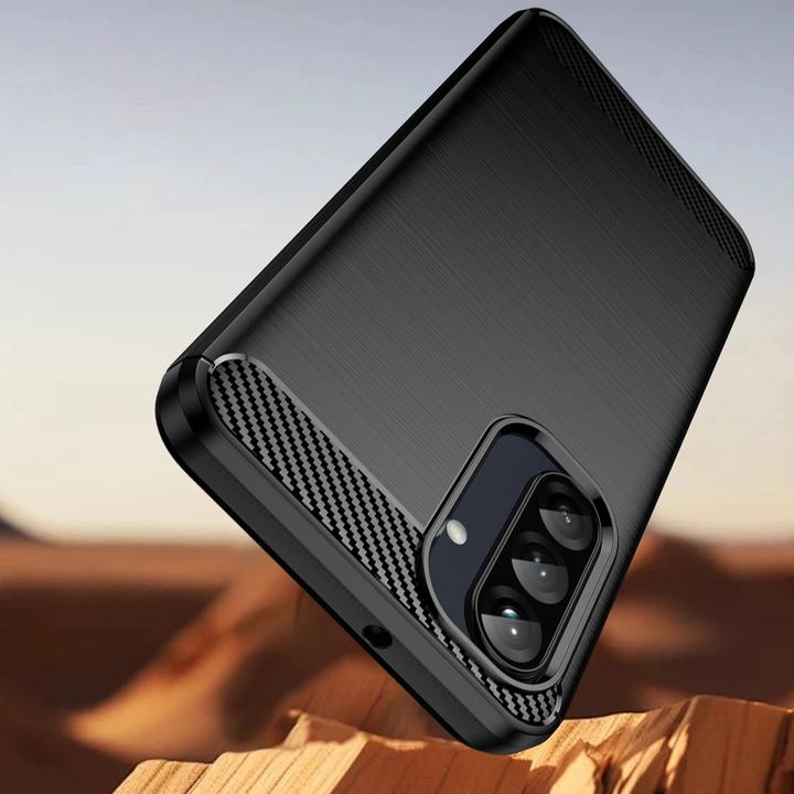 Produktbild Hurtel Carbon Case Samsung Galaxy A56 / A36 Schwarz (Oppo A36, Samsung Galaxy A56)