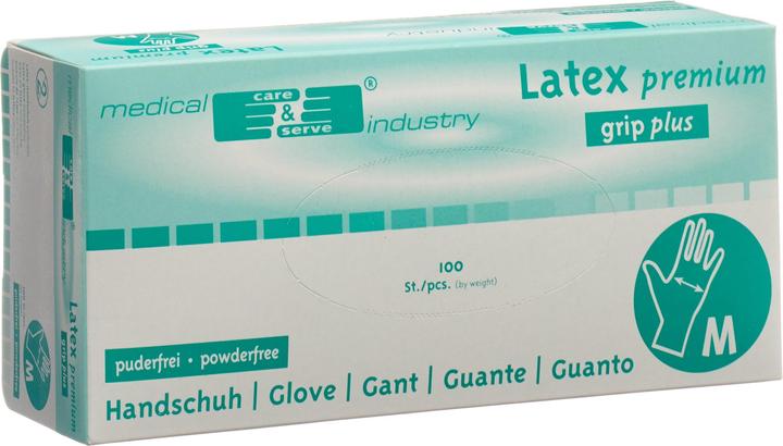 Produktbild Gribi Untersuchungshandschuhe Latex puderfrei unsteril (M)