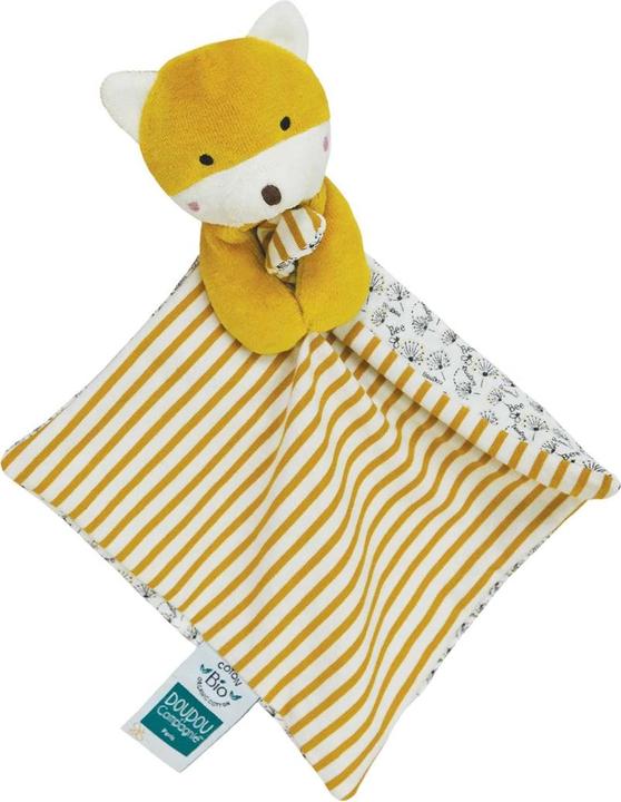 Actual product image Doudou et Compagnie Fox organic snuffle cloth 20cm 3x2 ass (MQ6) **