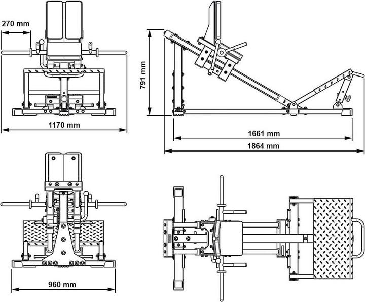 Produktbild ATX Compact Leg Press Combo / Hackenschmidt Kniebeugenmachine