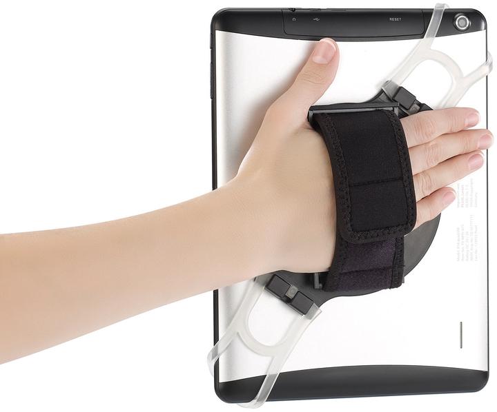 Produktbild Callstel 2in1-Tablet-Halterung mit Handschlaufe & Ständer